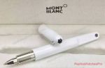 Fake Montblanc M Rollerball Pen White & Silver Clip